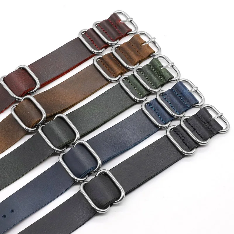 Vintage Genuine Leather Watch  - مراجعة Nato Strap Nylon وسعره