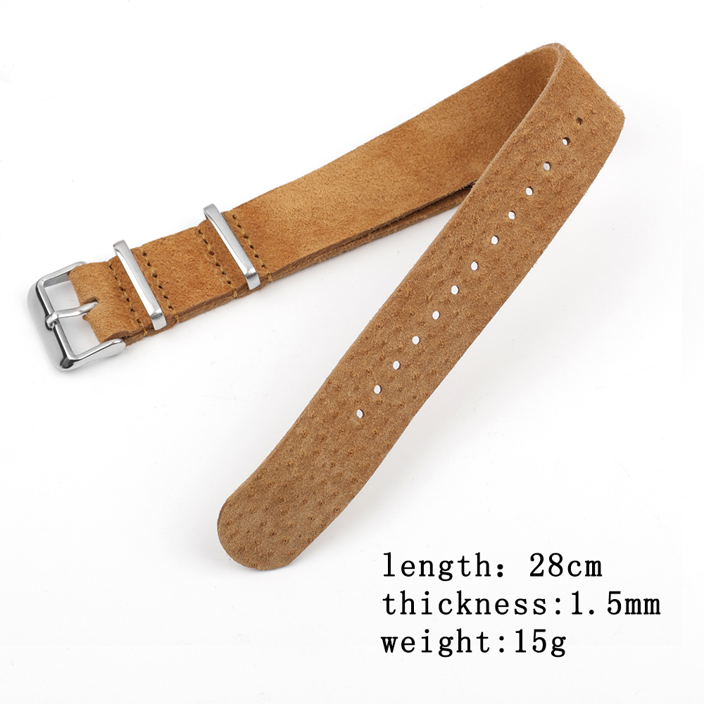 Soft Retro Suede Genuine Leath - مراجعة Nato Strap Nylon وسعره