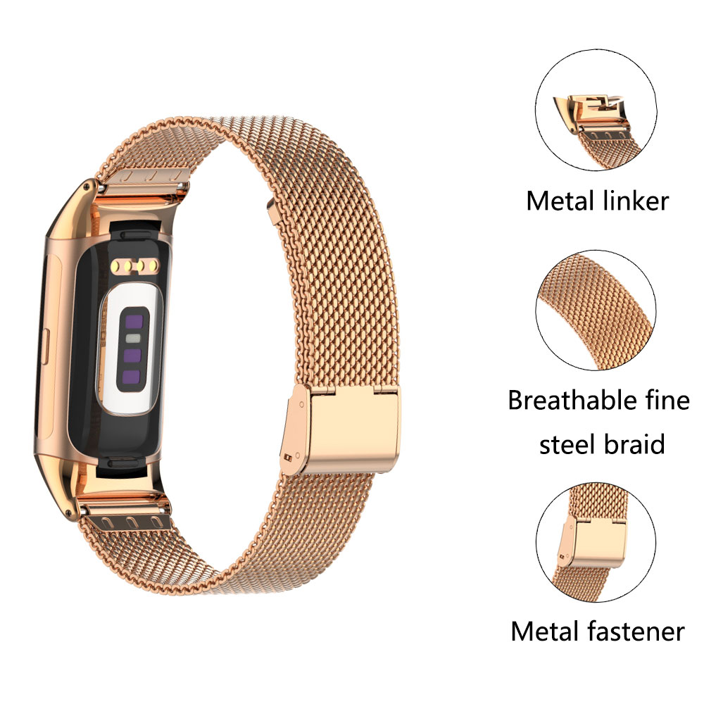 Suitable for Fitbit Charge 5/6 - مراجعة Mesh Strap Metal وسعره
