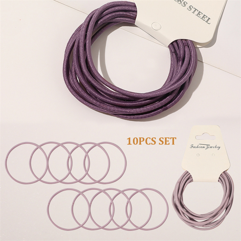10PCS Women Girls Simple Basic - مراجعة Silicone Band Women وسعره