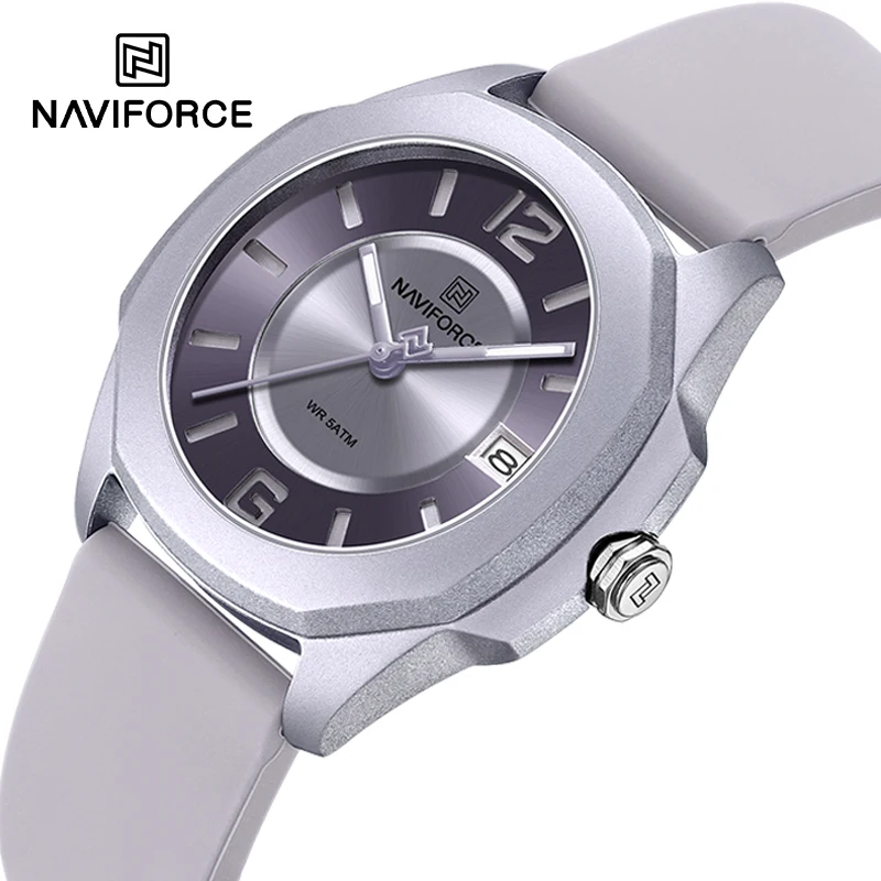 NAVIFORCE 7107 Watch for Women - مراجعة Silicone Band Women وسعره