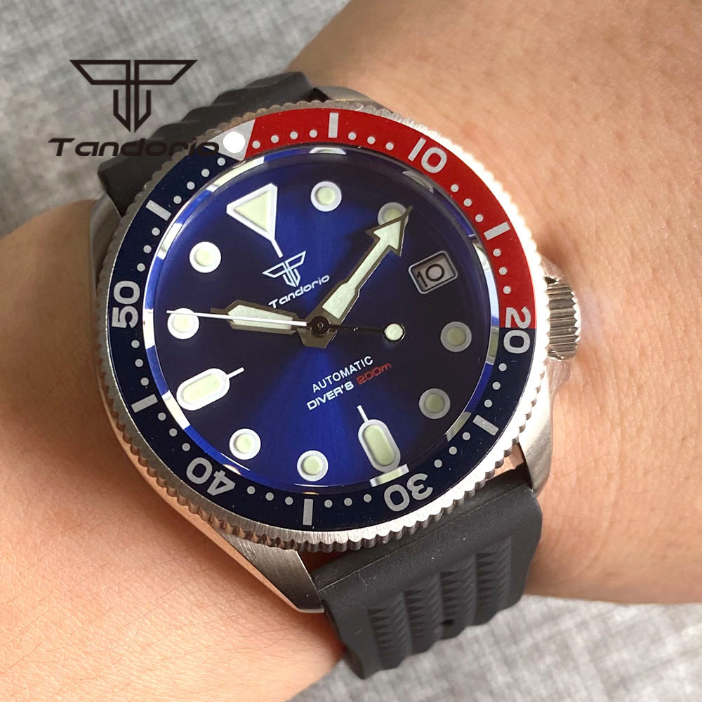 Tandorio NH35A 37mm Automatic  - مراجعة Rubber Strap Diver وسعره