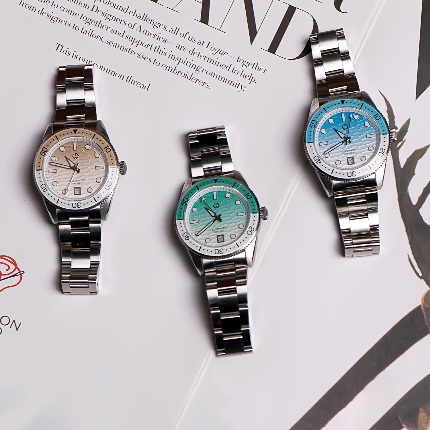 40mm Diver Watch Texture Men's - مراجعة Rubber Strap Diver وسعره