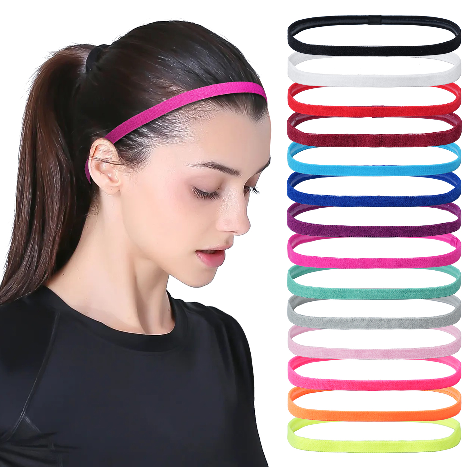 3Pcs Non-Slip Sports Hairband  - مراجعة Silicone Band Women وسعره