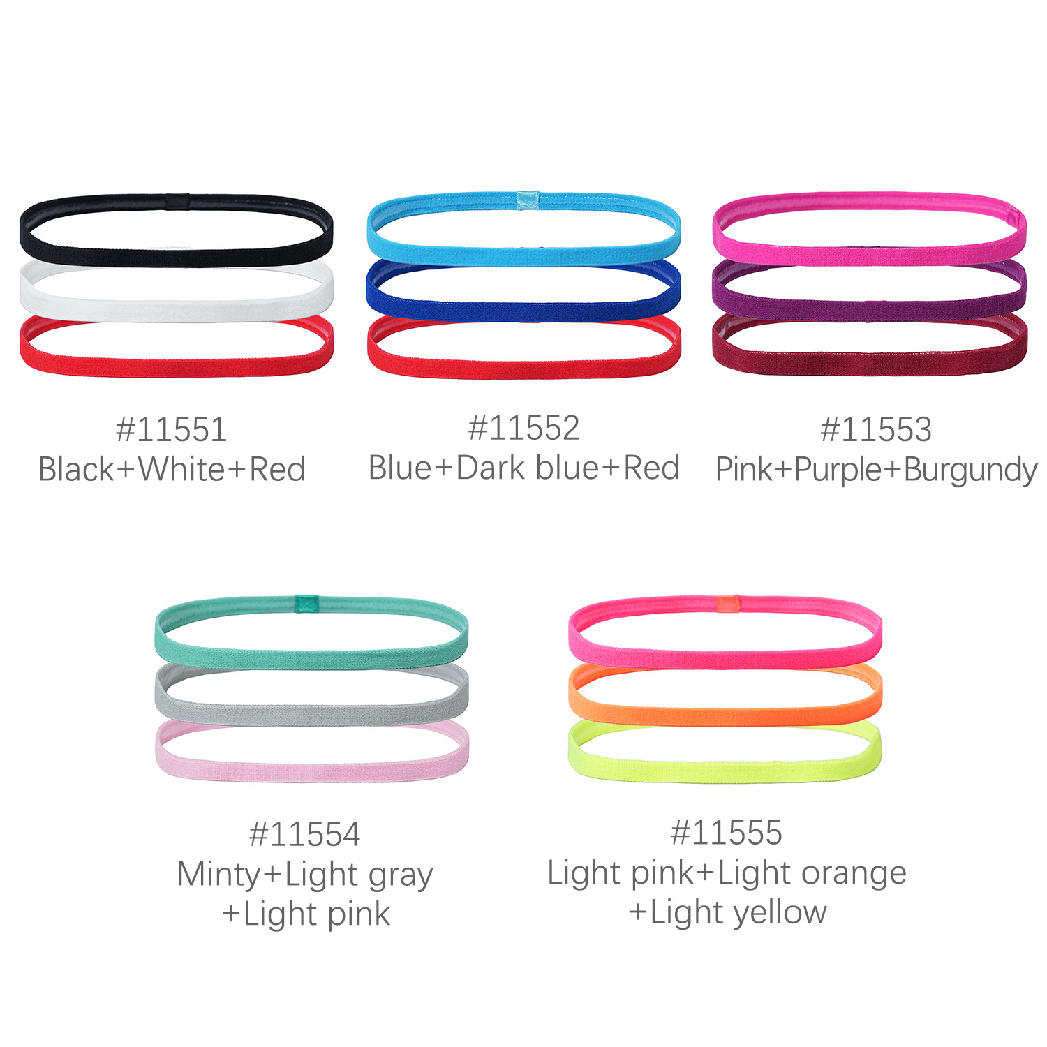 3Pcs Non-Slip Sports Hairband  - مراجعة Silicone Band Women وسعره