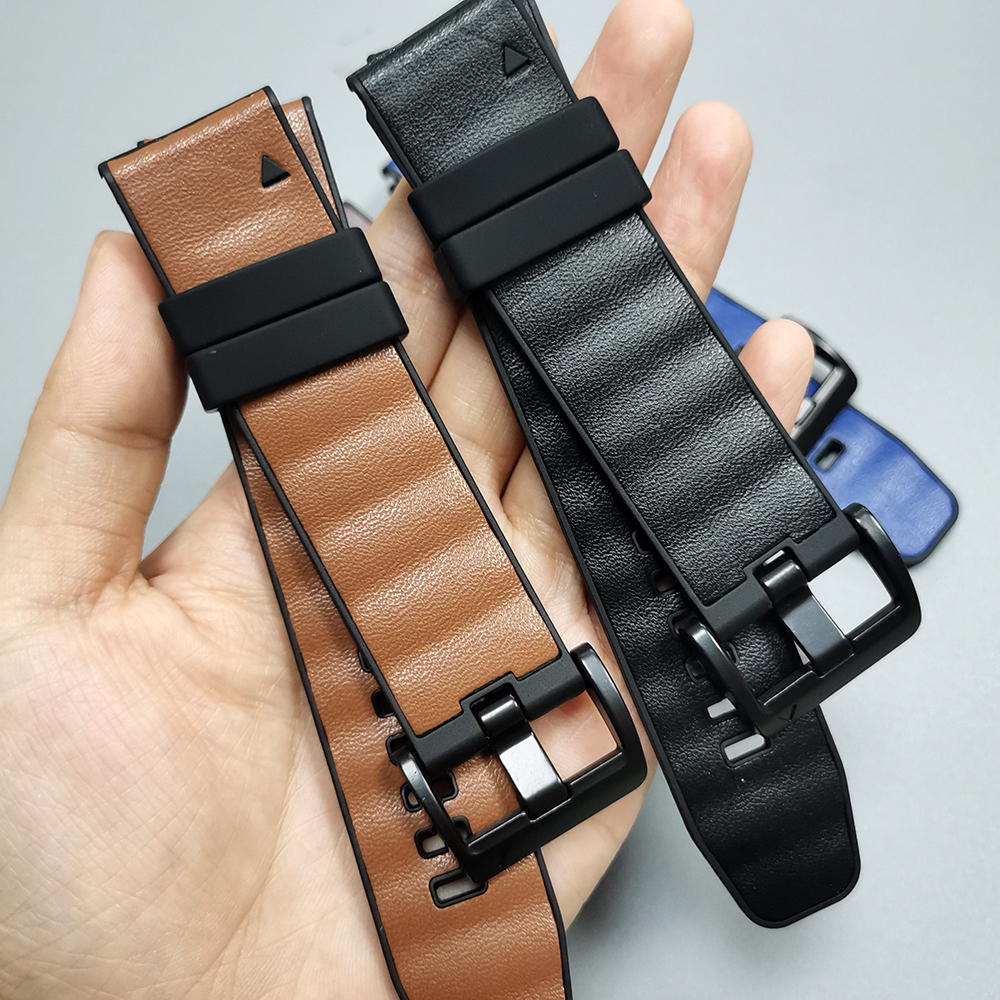 Quick Fit 22mm 26mm Leather+Si - مراجعة Leather Strap Quick Release وسعره
