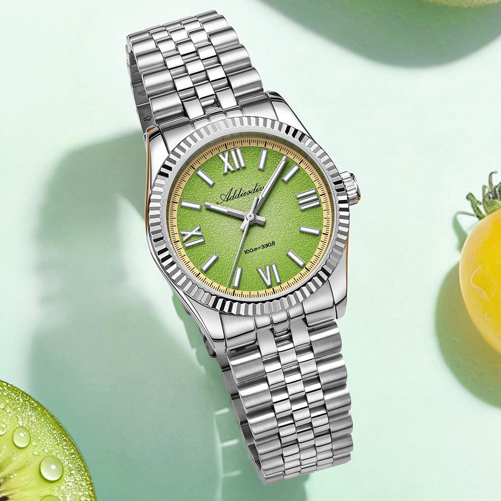 ADDIESDIVE Hight Quality Sapph - مراجعة Stainless Bracelet Diver وسعره