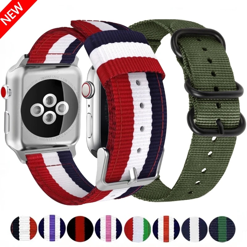 Nylon Canvas Strap For Apple W - مراجعة Canvas Strap Watch وسعره