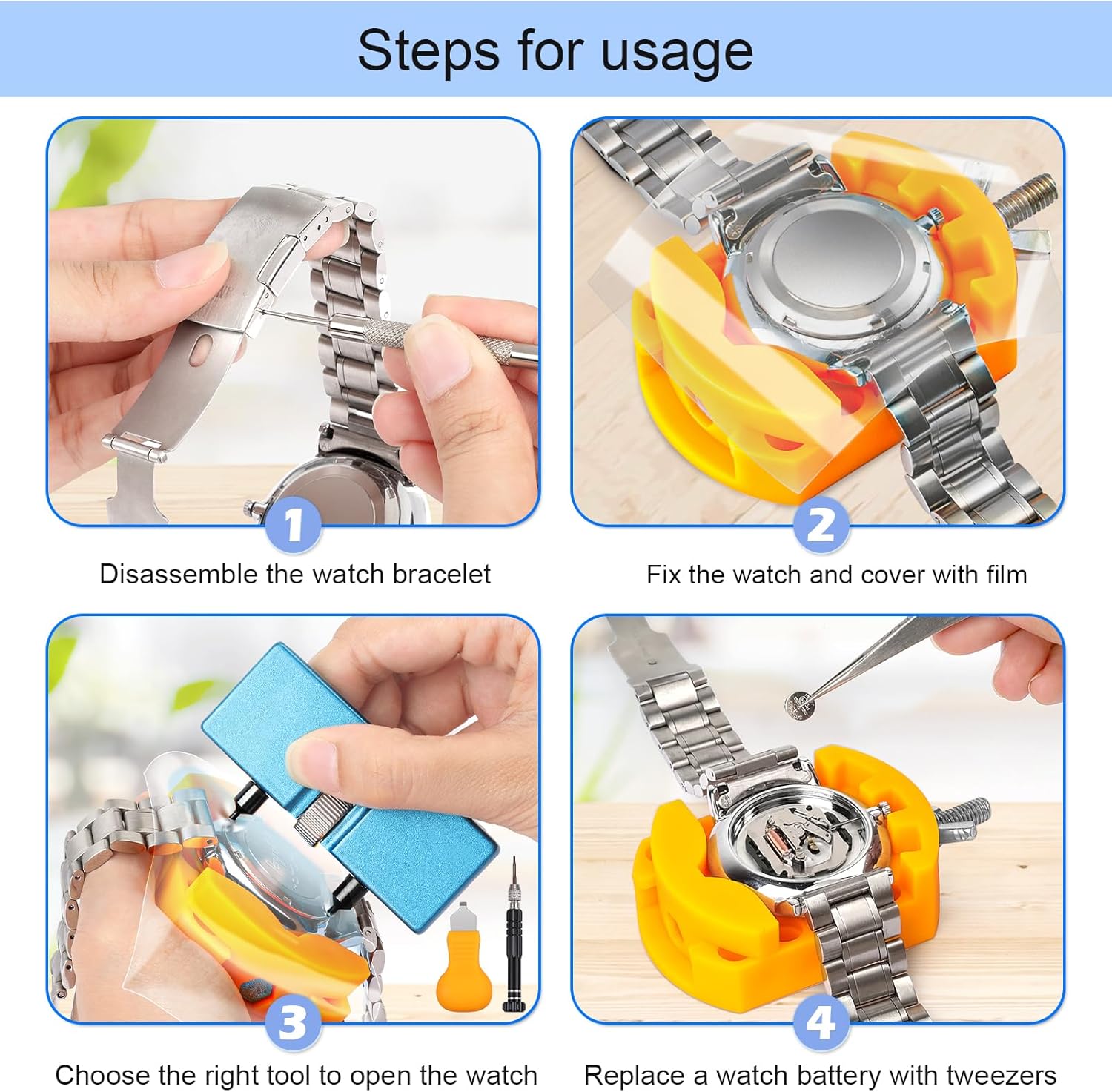 32 pcs Watch Battery Replaceme - مراجعة Spring Bar Tool Set وسعره