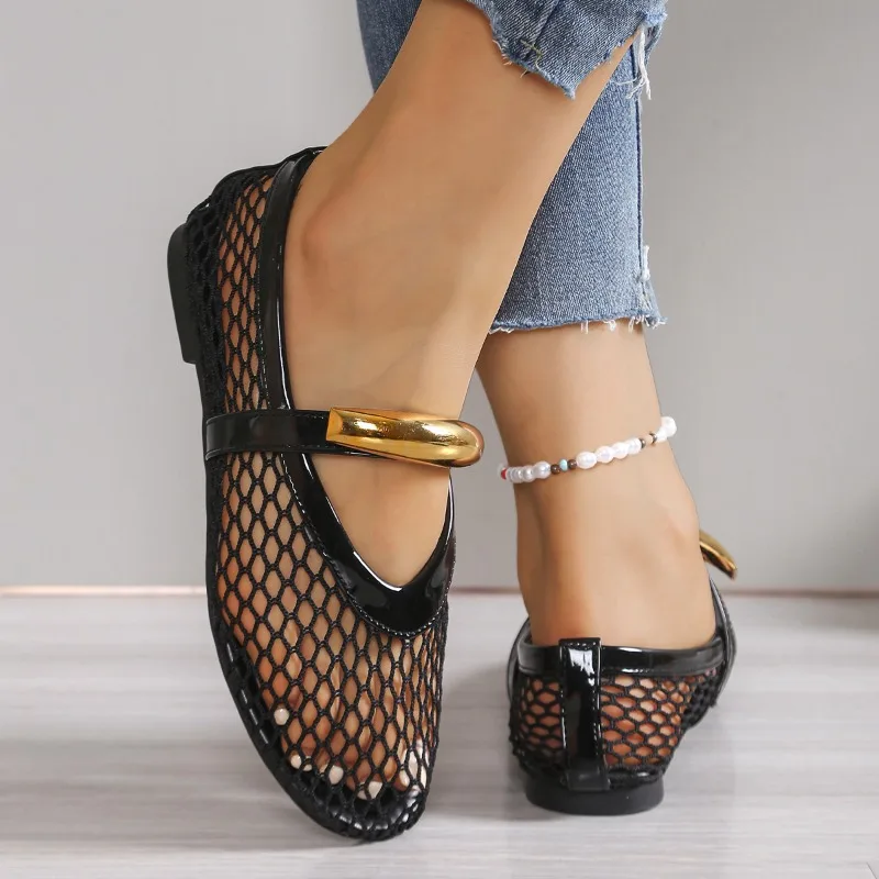 Women's Breathable Summer Roun - مراجعة Mesh Strap Metal وسعره