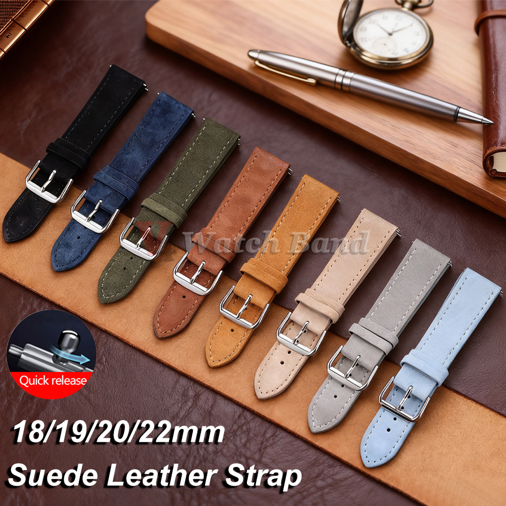 18/19/20/22mm Watch Band Genui - مراجعة Suede Strap Watch وسعره