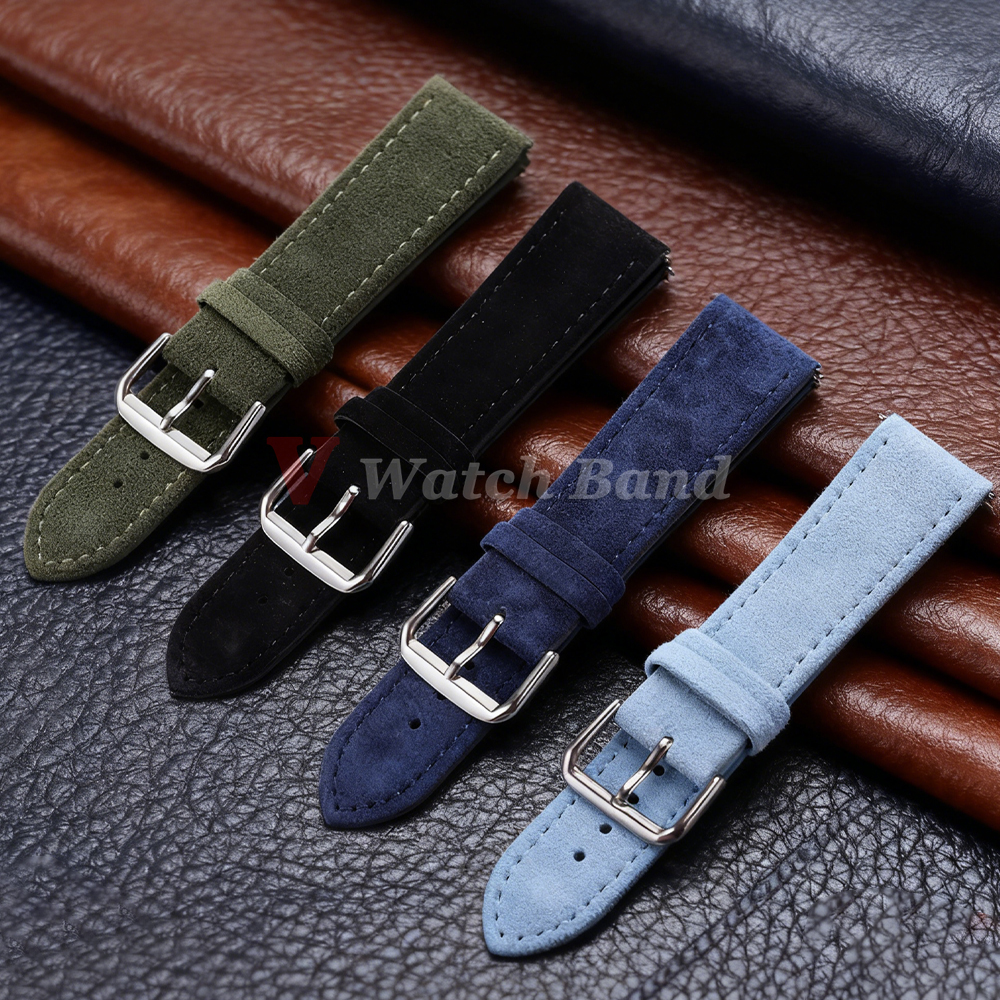 18/19/20/22mm Watch Band Genui - مراجعة Suede Strap Watch وسعره