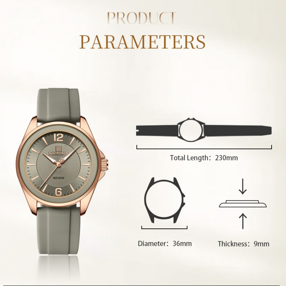 New Style NAVIFORCE Women's Wa - مراجعة Silicone Band Women وسعره