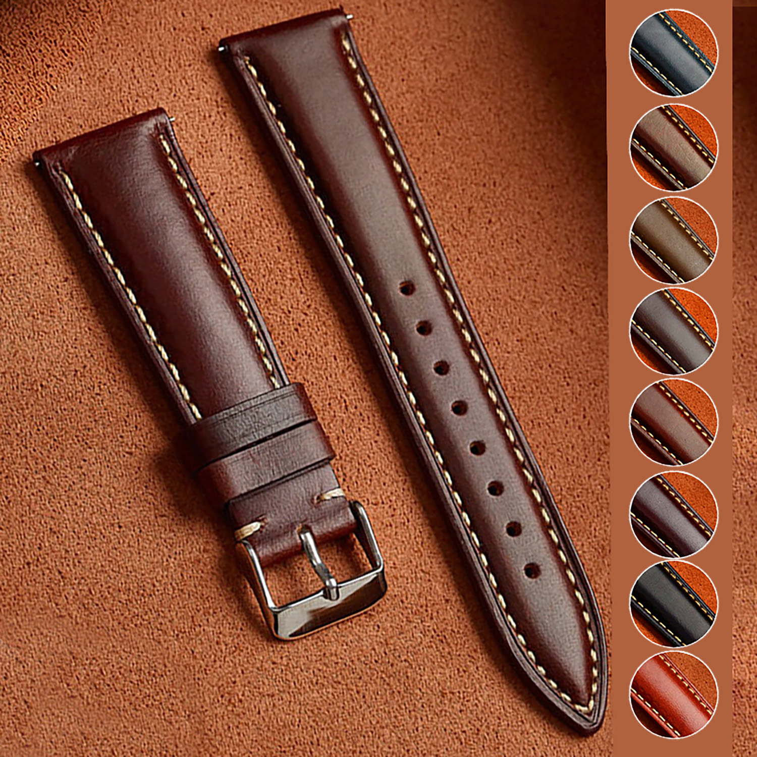 Wax Genuine Leather Men Women  - مراجعة Rubber Strap Diver وسعره