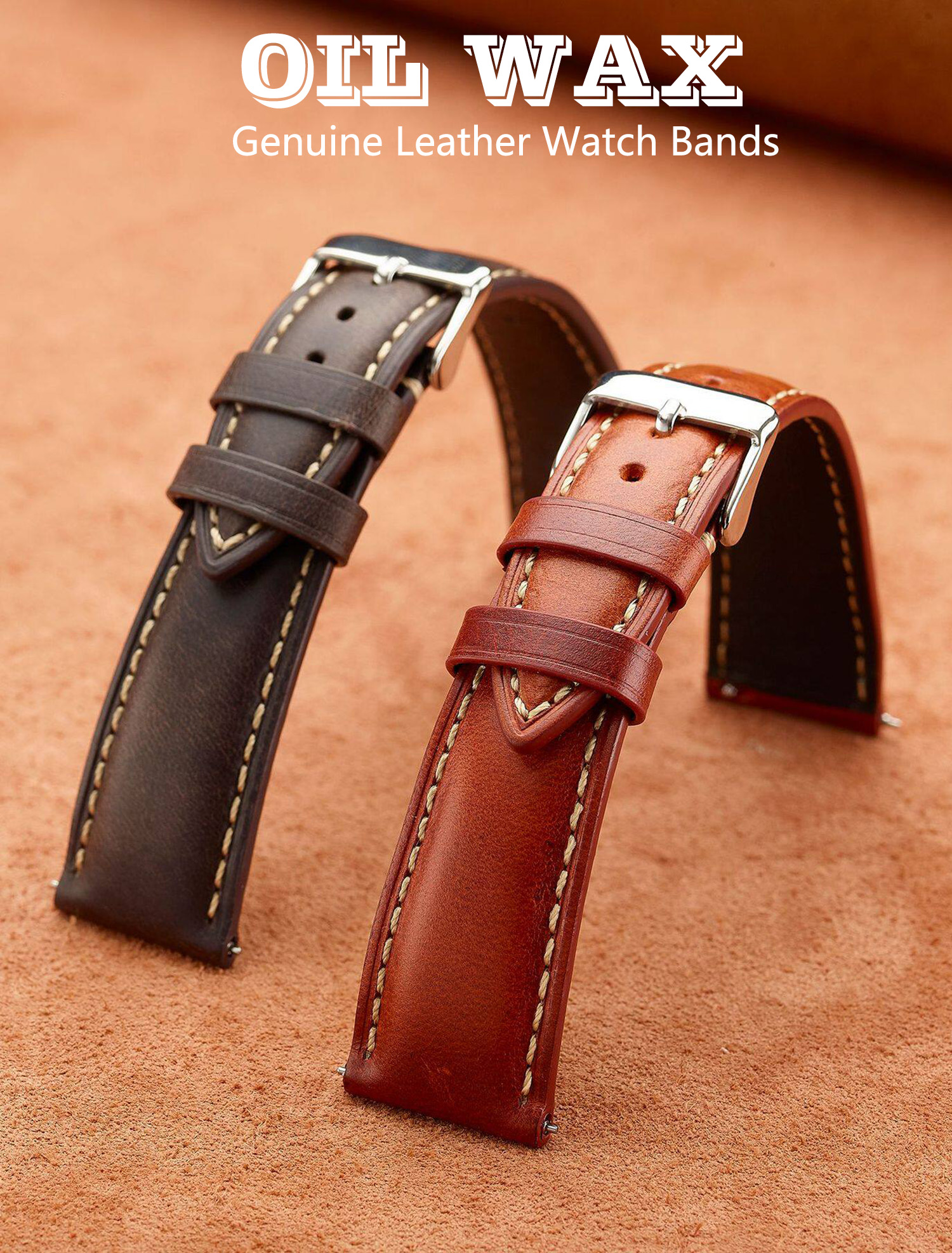 Wax Genuine Leather Men Women  - مراجعة Rubber Strap Diver وسعره
