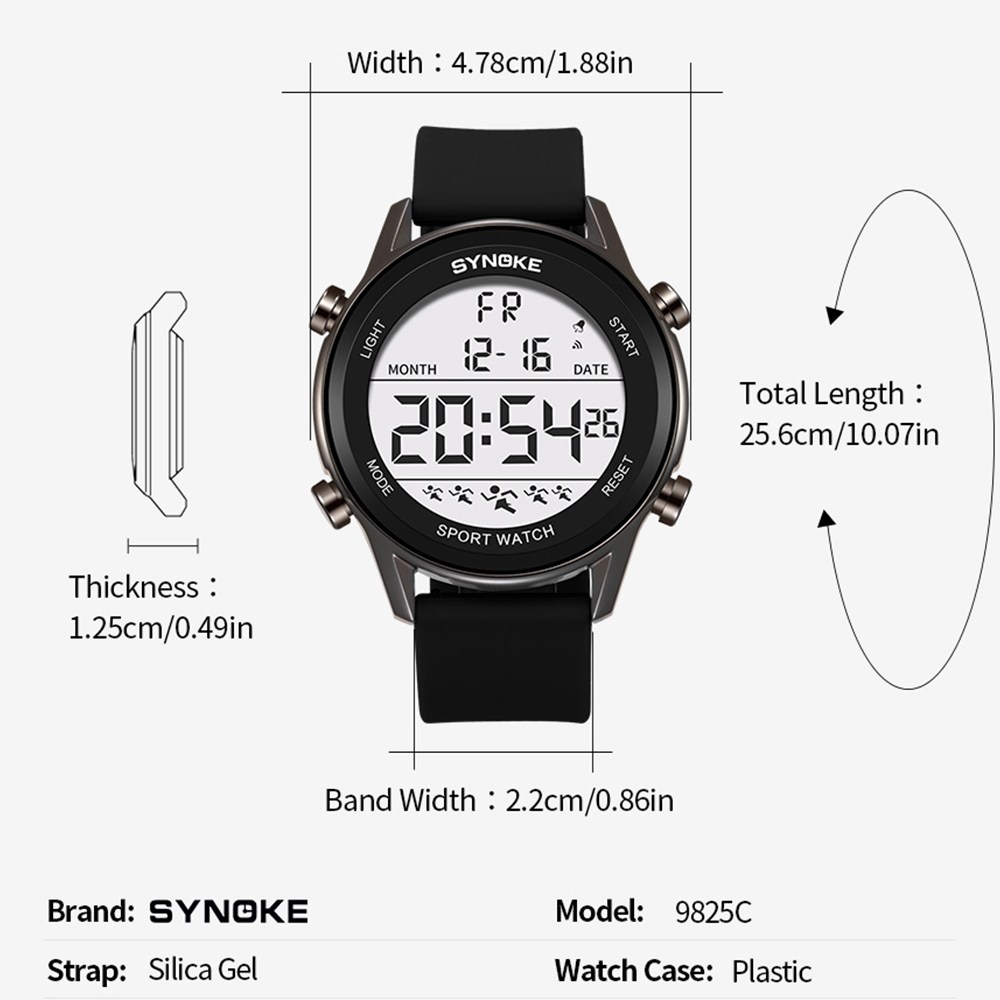 Digital Watches For Men Waterp - مراجعة Rubber Strap Diver وسعره