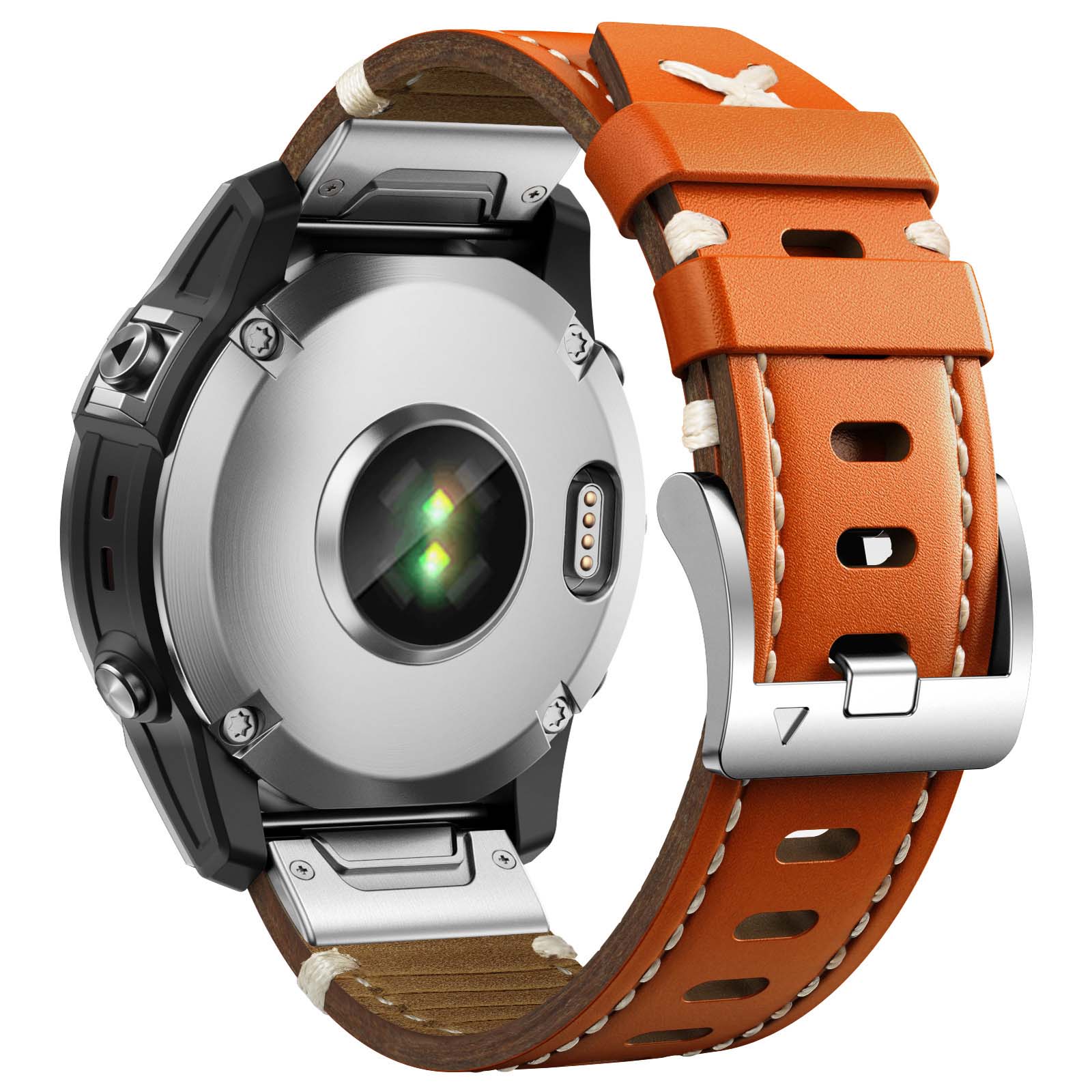22 26mm Genuine Leather Strap  - مراجعة Leather Strap Quick Release وسعره