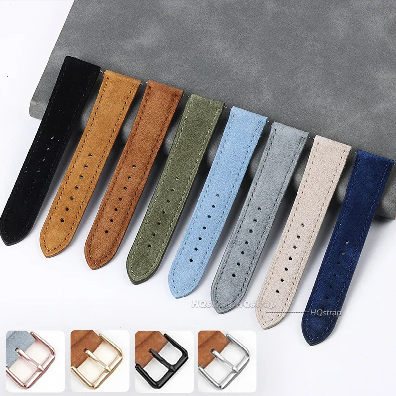 Suede Genuine Leather Watchban - مراجعة Suede Strap Watch وسعره