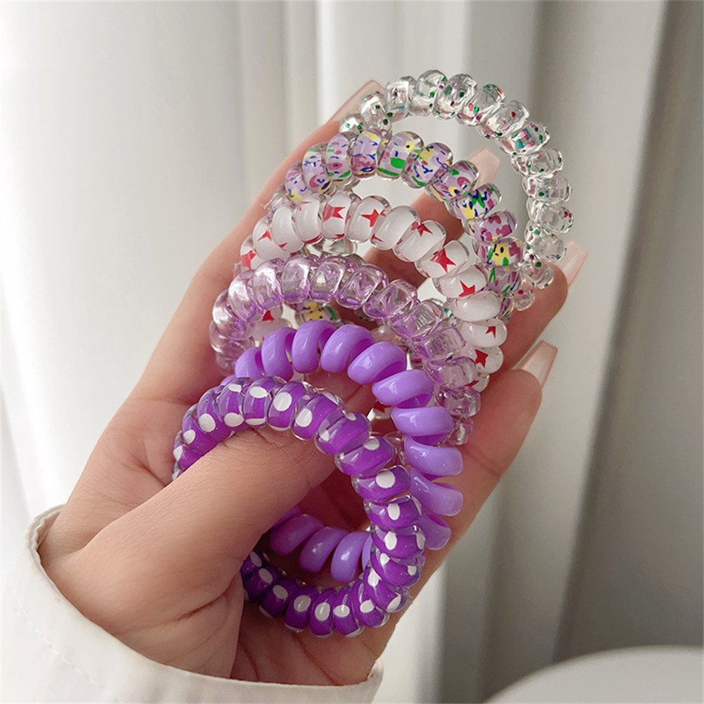 6pcs Sweet Cute Colorful Spira - مراجعة Silicone Band Women وسعره