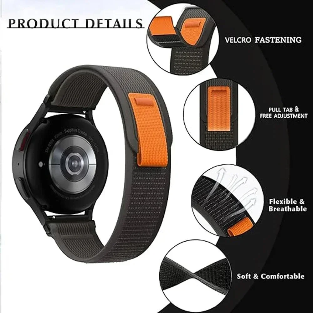 20/22mm Trail Loop Watchband F - مراجعة Sport Loop Velcro وسعره